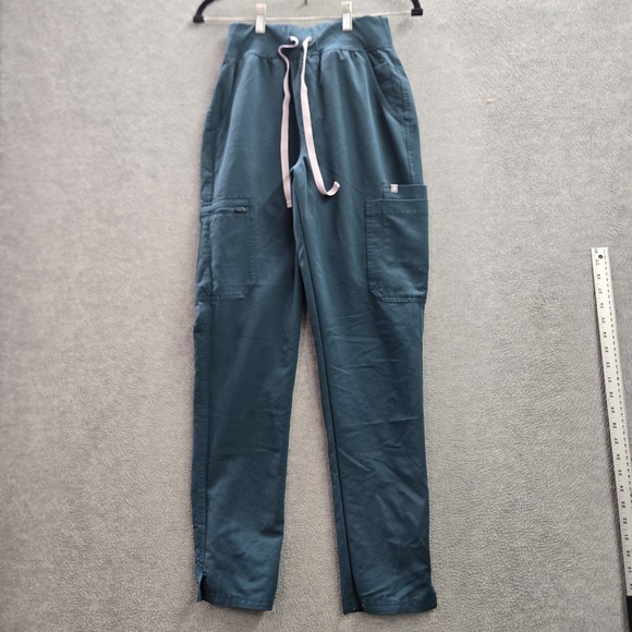 Figs Pants - FIGS Women Scrub Pants S/T Teal Jogger Technical Collection HW Yola Zipper